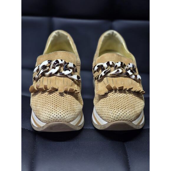 SoftWaves Cadie Beige Leather Slip On Arch Support Platform Shoes EU39 US8 - Picture 2 of 6